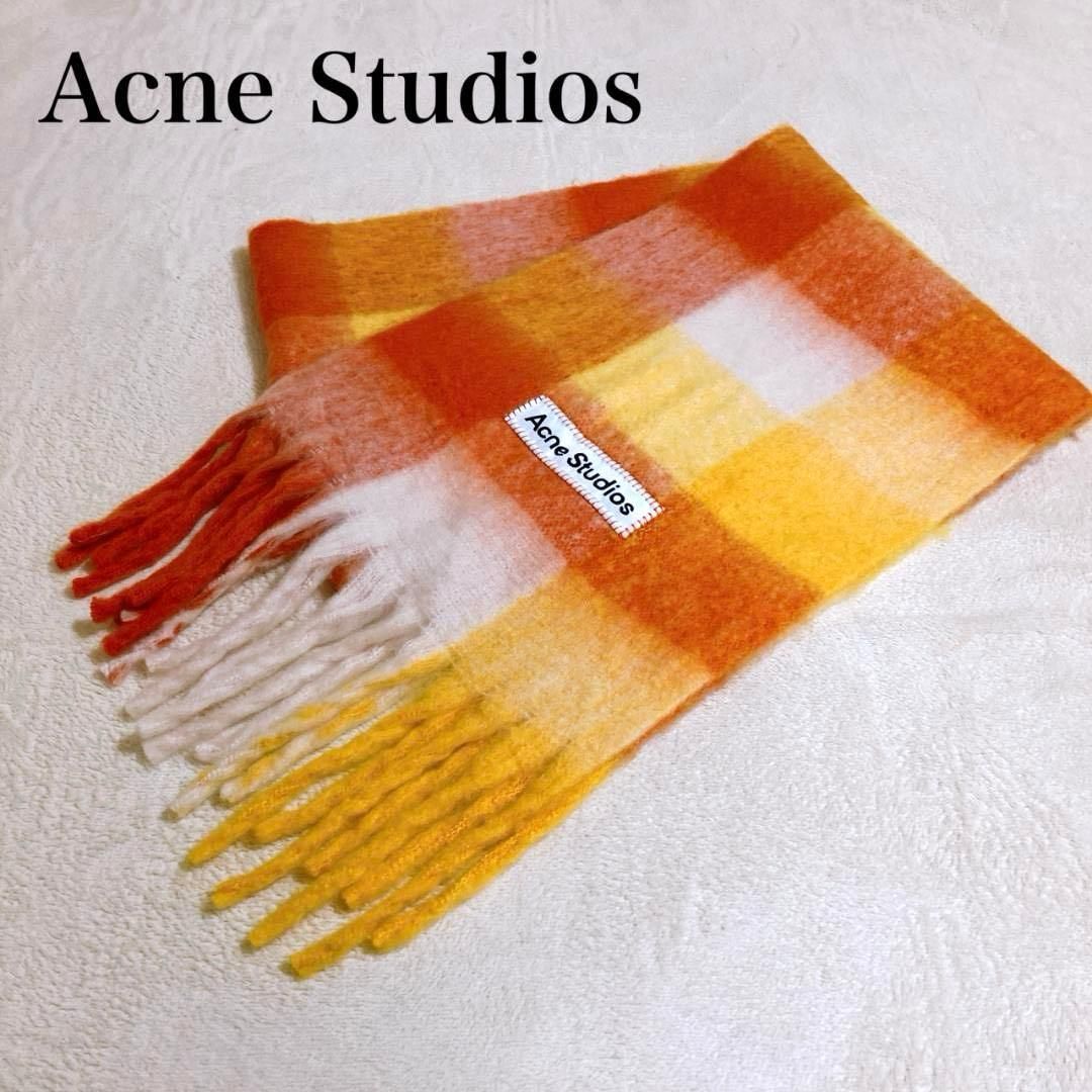 新品】Acne Studios (アクネストゥディオズ) チェック柄マフラー