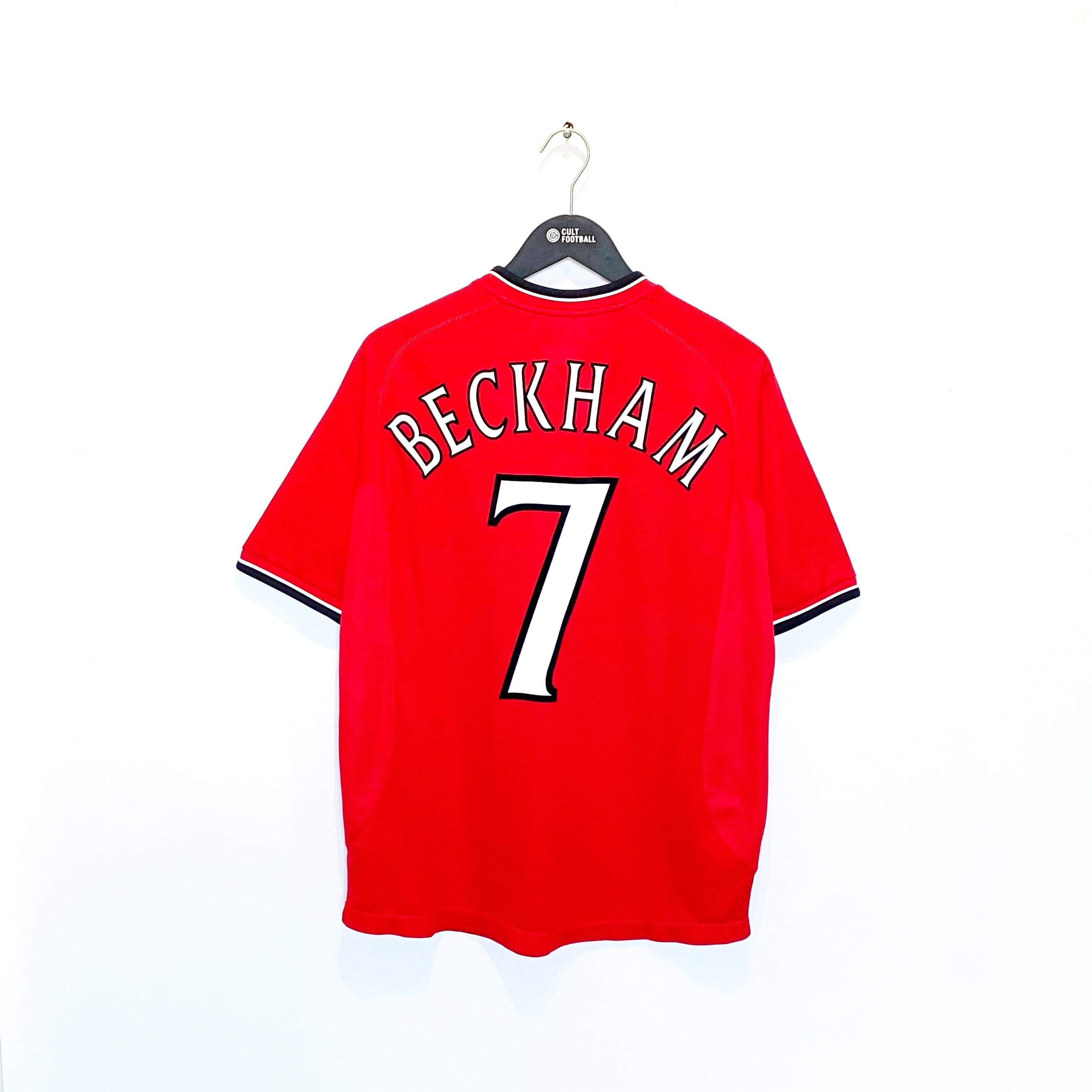 2000/02 BECKHAM #7 Manchester United Vintage Umbro UCL Home