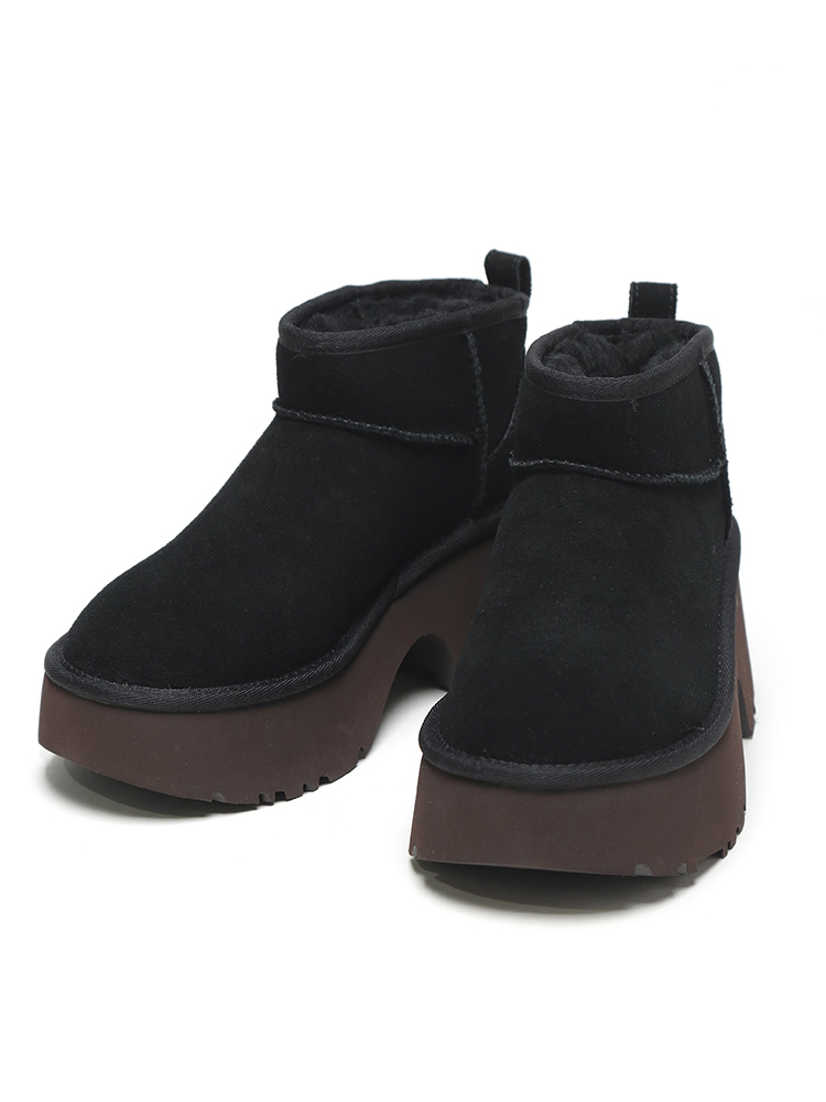 UGG (アグ) スエード 厚底 ムートンブーツ Classic Ultra Mini New