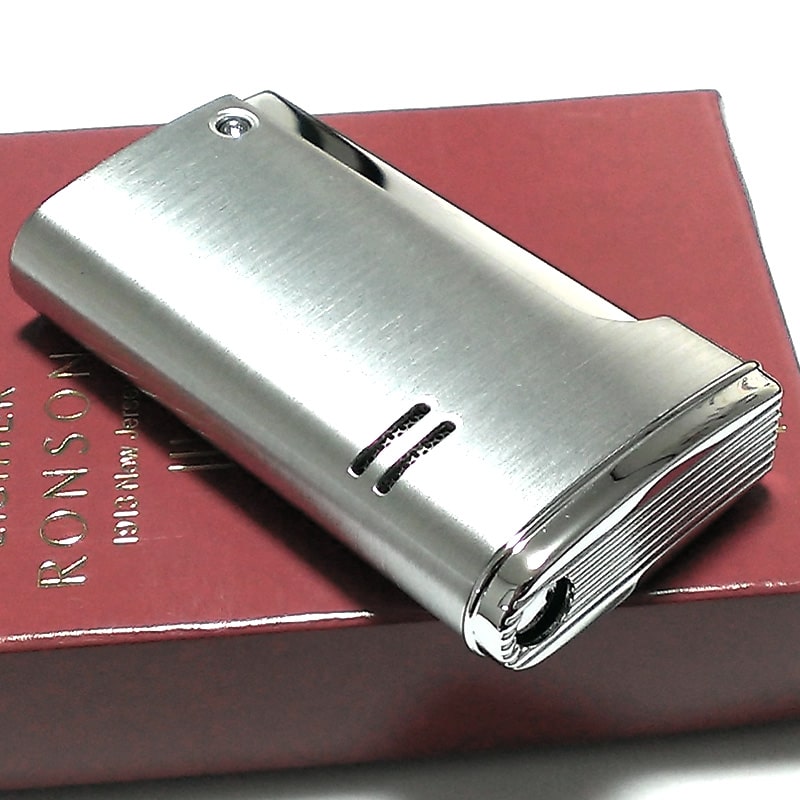 RONSON ガスライター ターボ ロンソン ロンジェット シルバー サイド