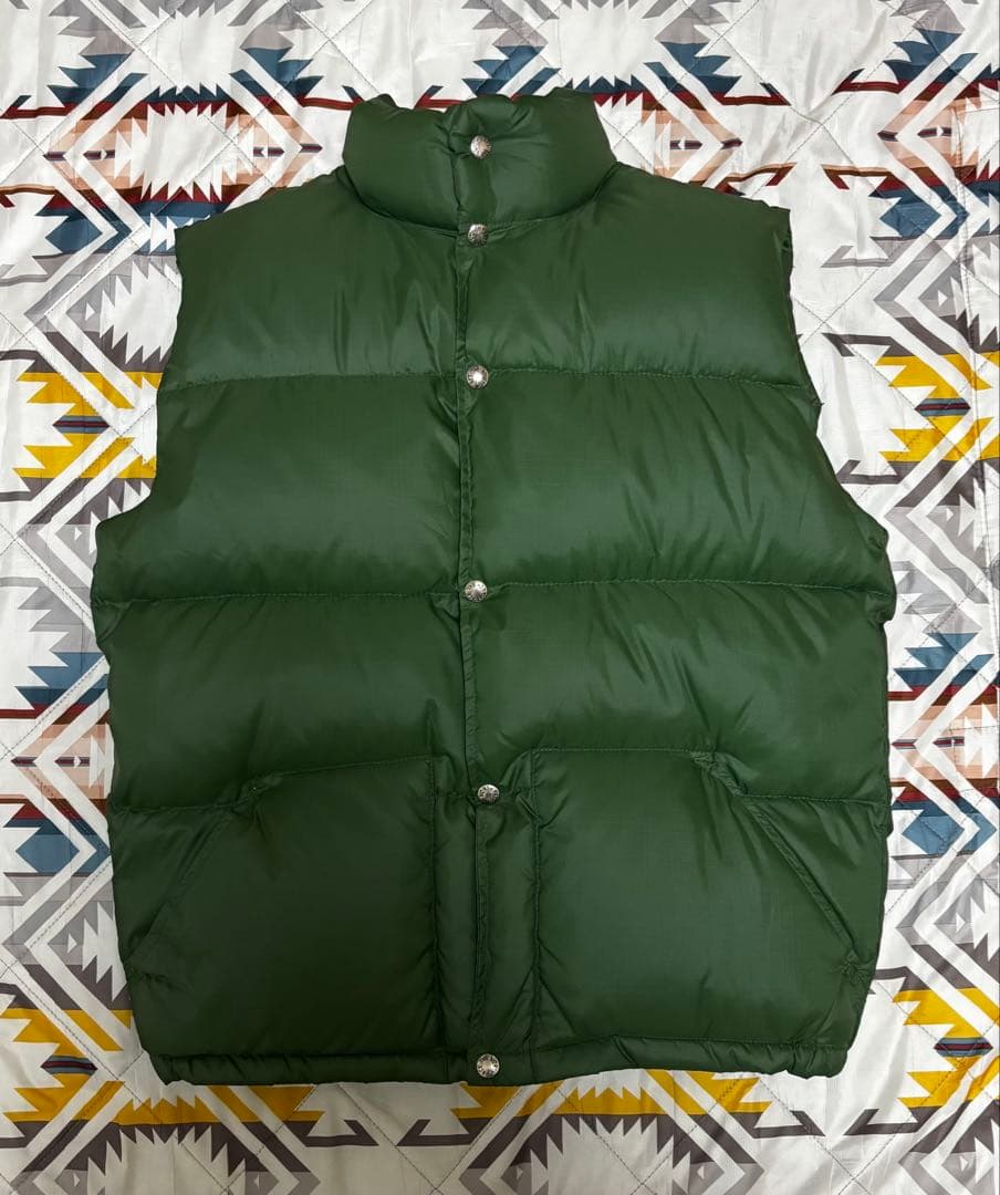 70s THE NORTH FACE 茶タグ ダウンベスト M THE NORTH FACE 70s ダウンベスト 茶タグ 刻印ボタン ノースフェイス (