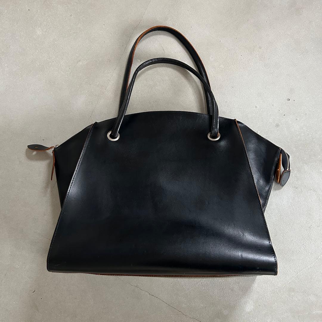 コムデギャルソン　ブラックレザー　ドクターバック　黒　本革 国内買付 すぐ届く コム デ ギャルソン レザー バッグ 大 (COMME des